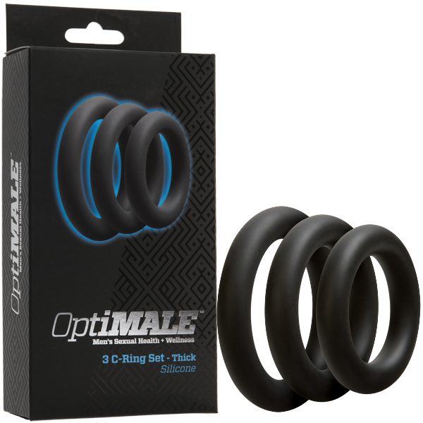 3 C-Ring Set Thick - Ensemble d'Anneaux d'Érection - OptiMALE - Doc Jonhson