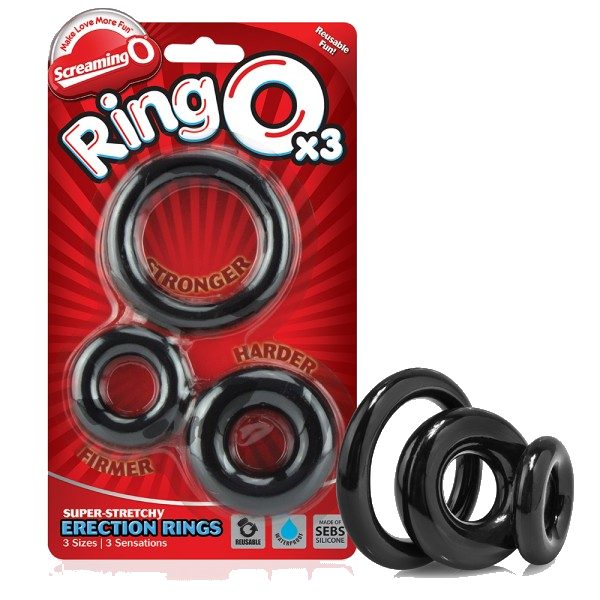 RingO X3 - Ensemble d'Anneaux d'Érection - Screaming O