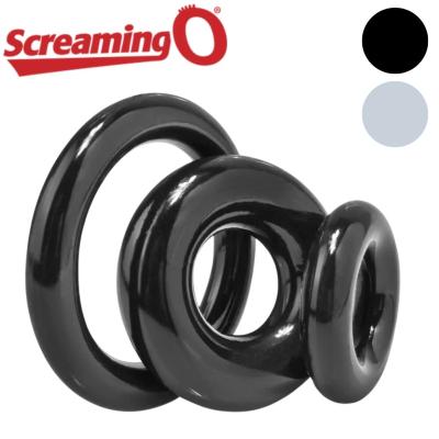 RingO X3 — Ensemble de 3 Anneaux Péniens Extensibles, Screaming O