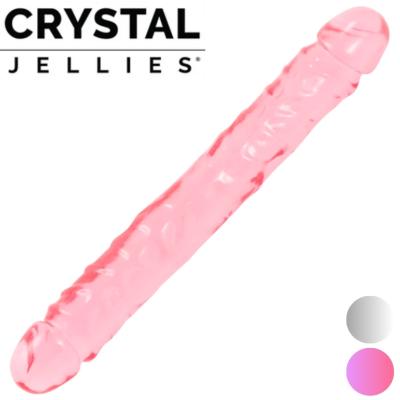 12 Inch Jr. Double Dong – Gode double Réaliste de 12 pouces – Crystal Jellies