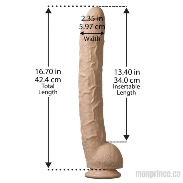 Dimensions imposantes du Dick Rambone Cock.