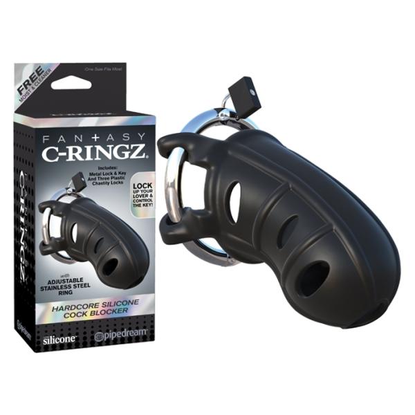 Hardcore Silicone Cock Blocker - Cage de Chasteté - C-Ringz