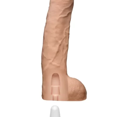 Gode John Holmes avec sac de rangement discret.