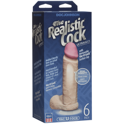 The Realistic Cock ULTRASKYN 6 - Vac-U-Lock - Doc Jonhson