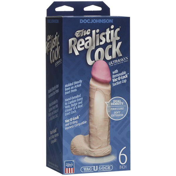 The Realistic Cock ULTRASKYN 6 - Vac-U-Lock - Doc Jonhson