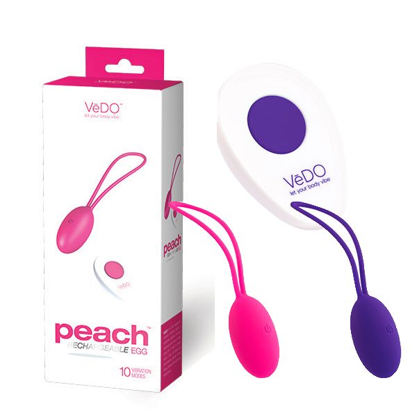 Peach - Oeuf Vibrant Rechargeable à Distance - VèDO
