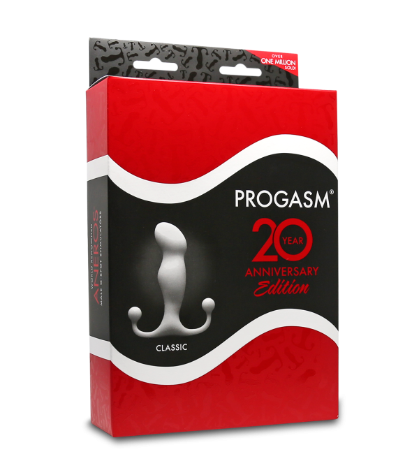 "Masseur prostatique Progasm Classique Aneros Blanc Mat, vue complète, Québec Canada."