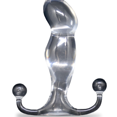 "Jouet prostate Progasm Classique Transparent, vue latérale, Québec Canada."