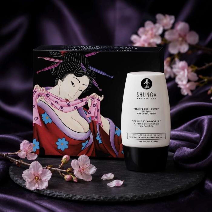 Shunga Pluie d'Amour crème excitation Point G plantes naturelles 30ml Le Prince Québec
