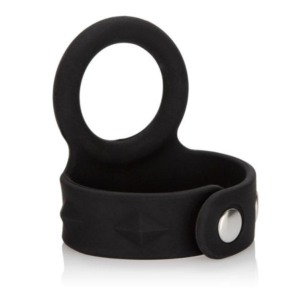 Silicone Tri-Snap Scrotum Support Ring - Anneau Double Ajustable - California Exotics – Image 2