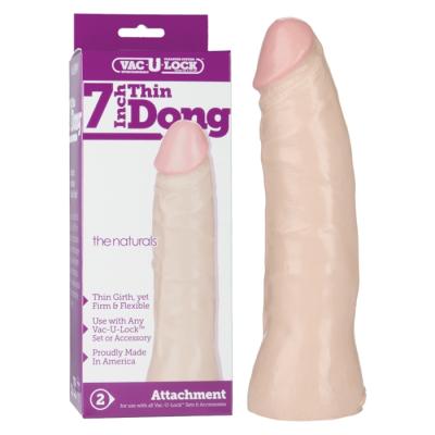 7 Inch Thin Dong - The Natural - Gode Vac-U-Lock - Doc Jonhson