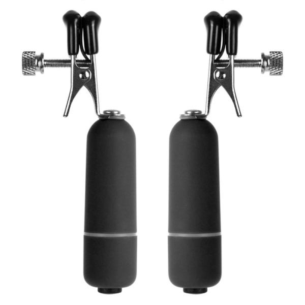 Vibrating Nipple Clamps - Pinces à Mamelons Vibrantes - Ouch! – Image 2