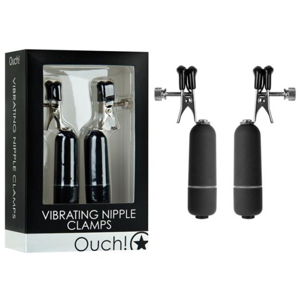 Vibrating Nipple Clamps - Pinces à Mamelons Vibrantes - Ouch! – Image 3