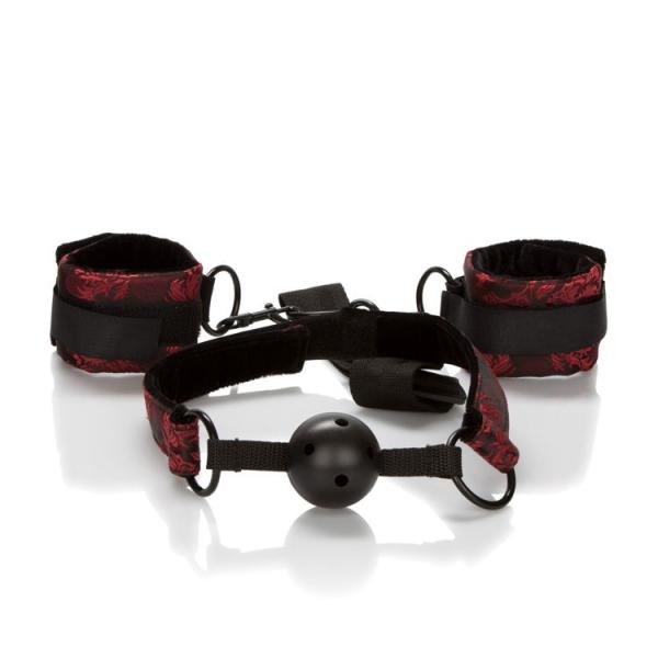 Breathable Ball Gag With Cuffs - Menottes et Bâillon - Scandal – Image 2