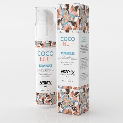 Coconut - Huile de massage Chauffante Gourmande - Exsens - Qc