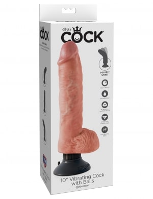 10 Vibrating Cock with Balls - King Cock