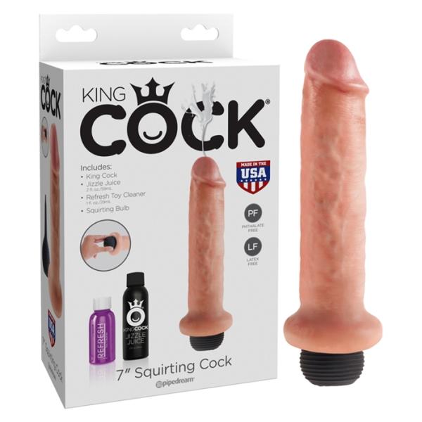 Détail de la texture réaliste du gode éjaculateur King Cock
