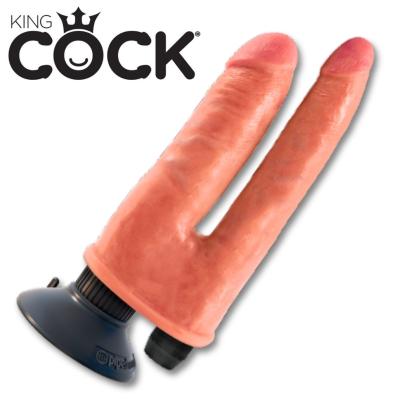 Double Vibrating Double Penetrator - Vibrateur Double Pénétration - King Cock