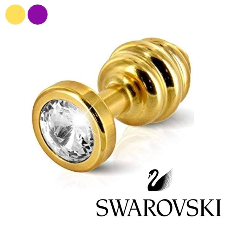 Plug anale ondulée Ano avec cristal Swarovski