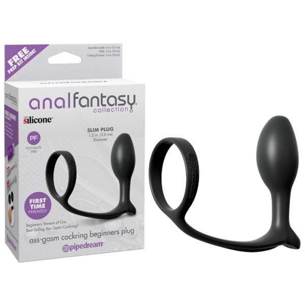 Ass-Gasm Cockring Beginners Plug - Anal Fantasy Collection