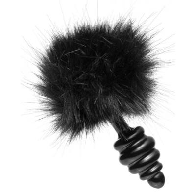 Black Bunny Tail Anal Plug - Tailz