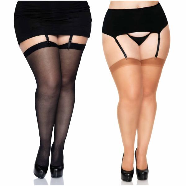 Bas Transparent - 1001Q - Taille Plus - Leg Avenue