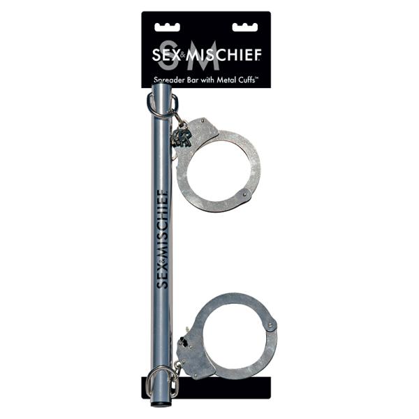 Spreader Bar Metal Cuffs - Sex & Mischief
