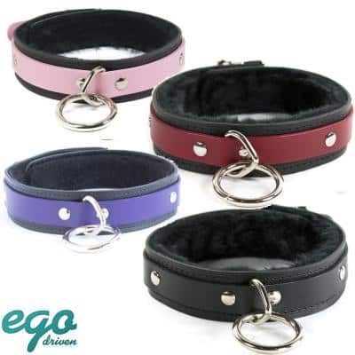 1 Ring Slave Collar - Doublure en Fourrure - Ego Driven