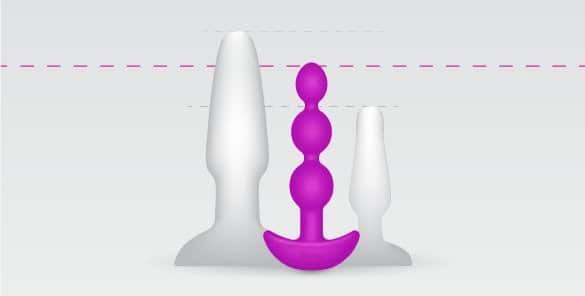 perles anales effilées de taille moyenne
