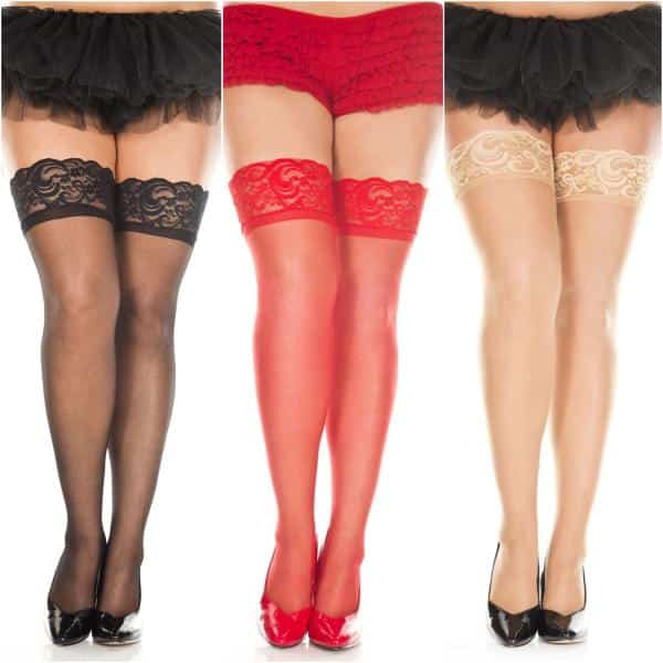 Bas Stay-Up - 4139X - Grande Taille - Music Legs