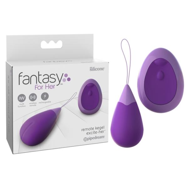 Remote Kegel Excite-Her - Oeuf de Kegel Vibrante à Distance - Fantasy For Her