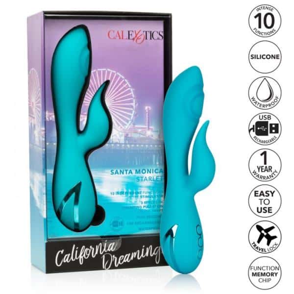 Santa Monica Starlet California Dreaming - Vibrateur Double Stimulation Rechargeable - California Exotics – Image 10