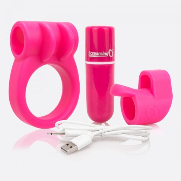 Combo Kit #1 - Charged - Anneau et Doigt Vibrant Rechargeable - Screaming O – Image 2