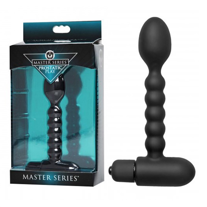 Sojourn Plus Slim Ribbed Silicone Prostate Vibe - Master Series