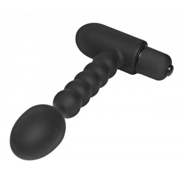 Sojourn Plus Slim Ribbed Silicone Prostate Vibe - Master Series