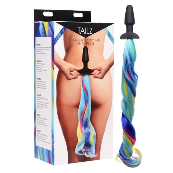 Rainbow Pony Tail Anal Plug - Anal Plug - Plug Anale avec Queue de Cheval - Tailz
