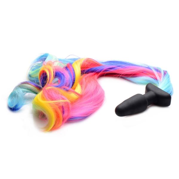 Rainbow Pony Tail Anal Plug - Anal Plug - Plug Anale avec Queue de Cheval - Tailz – Image 3