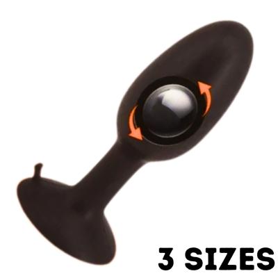 Plug anal à ventouse Roll Play avec bille d’acier en silicone