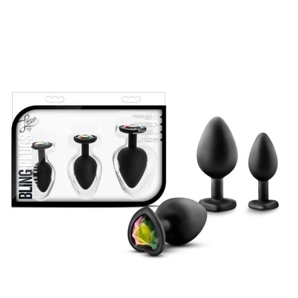 Bling Plugs Training Kit - Luxe - Ensemble de Plug Anale avec Bijou - Blush