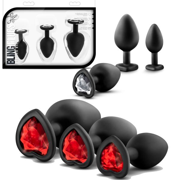 Bling Plugs Training Kit - Luxe - Ensemble de Plug Anale avec Bijou - Blush