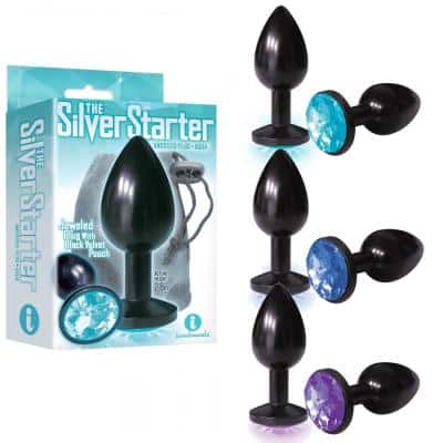 The Silver Starter - Plug Anale Noire avec Bijou - Icon Brands (2)