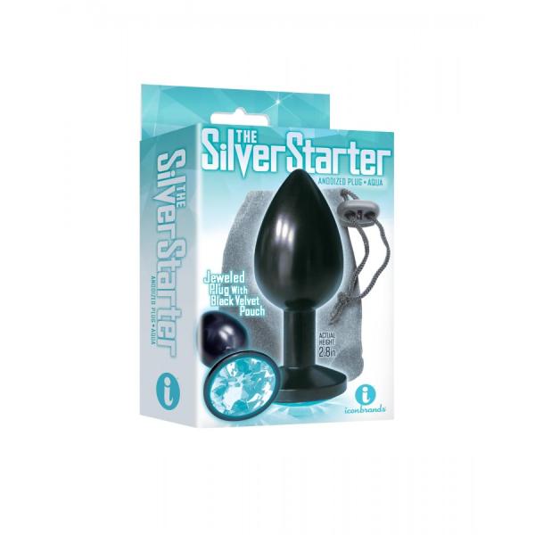 The Silver Starter - Plug Anale Noire avec Bijou - Icon Brands – Image 7