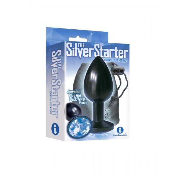 The Silver Starter - Plug Anale Noire avec Bijou - Icon Brands – Image 5