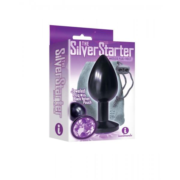 The Silver Starter - Plug Anale Noire avec Bijou - Icon Brands – Image 3