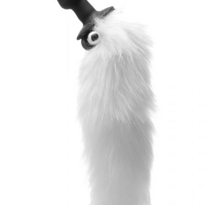 White Fox Tail Vibrating Anal Plug - Plug Anale avec Queue de Renard Blanche - Tailz