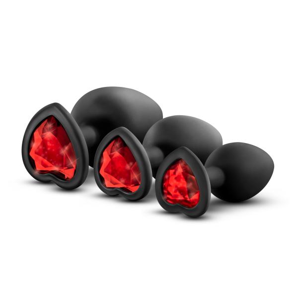 Bling Plugs Training Kit - Luxe - Ensemble de Plug Anale avec Bijou - Blush – Image 2