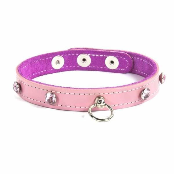 Classic Choker with Gems - Collier en Cuir avec Pierres Précieuses - XBliss – Image 2