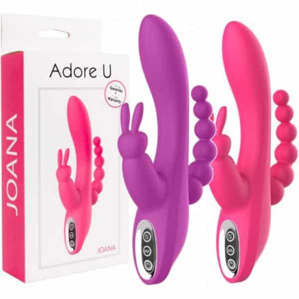 Joana - Vibrateur Rechargeable Triple Stimulation - Adore U