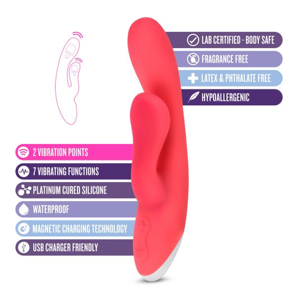 Trix - Hop - Vibrateur Double Stimulation Rechargeable - Blush – Image 3