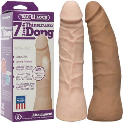 7 Inch Thin Dong Ultraskyn - Gode Vac-U-Lock - Doc Jonhson